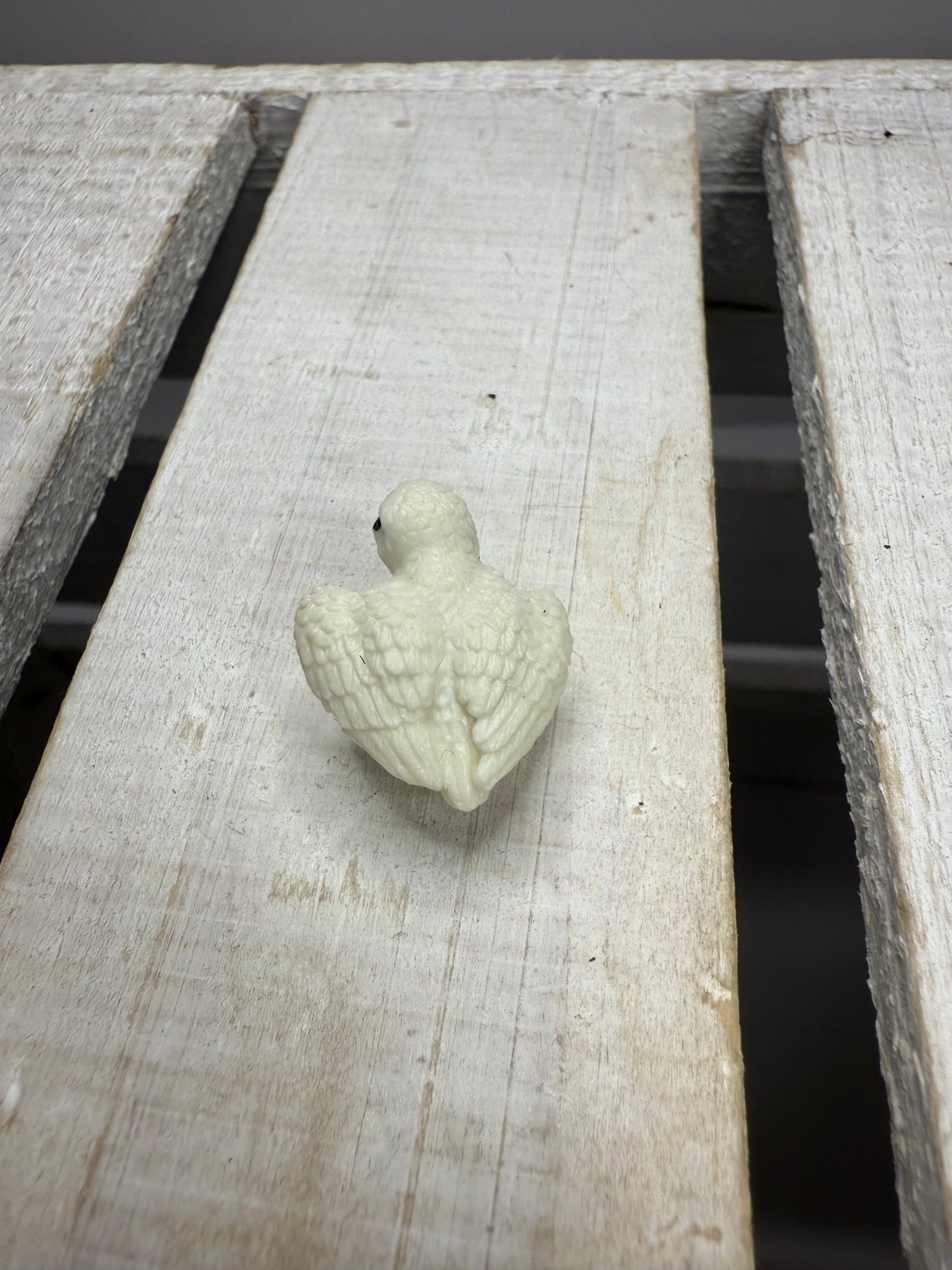 Miniature SNOW OWL Figurine – Tiny Animal for Dollhouse, Fairy Garden, Terrarium, Diorama, Forest Minis Speech Therapy Trinkets Say and Play