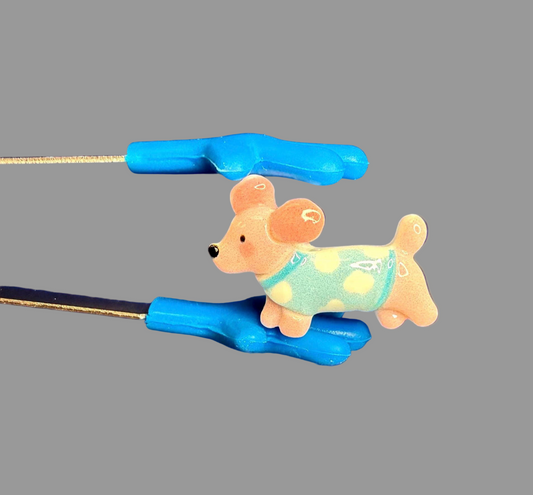 Miniature White Dog with Sweater Winter  Mini Objects Speech Therapy Minis Pet Theme Trinkets