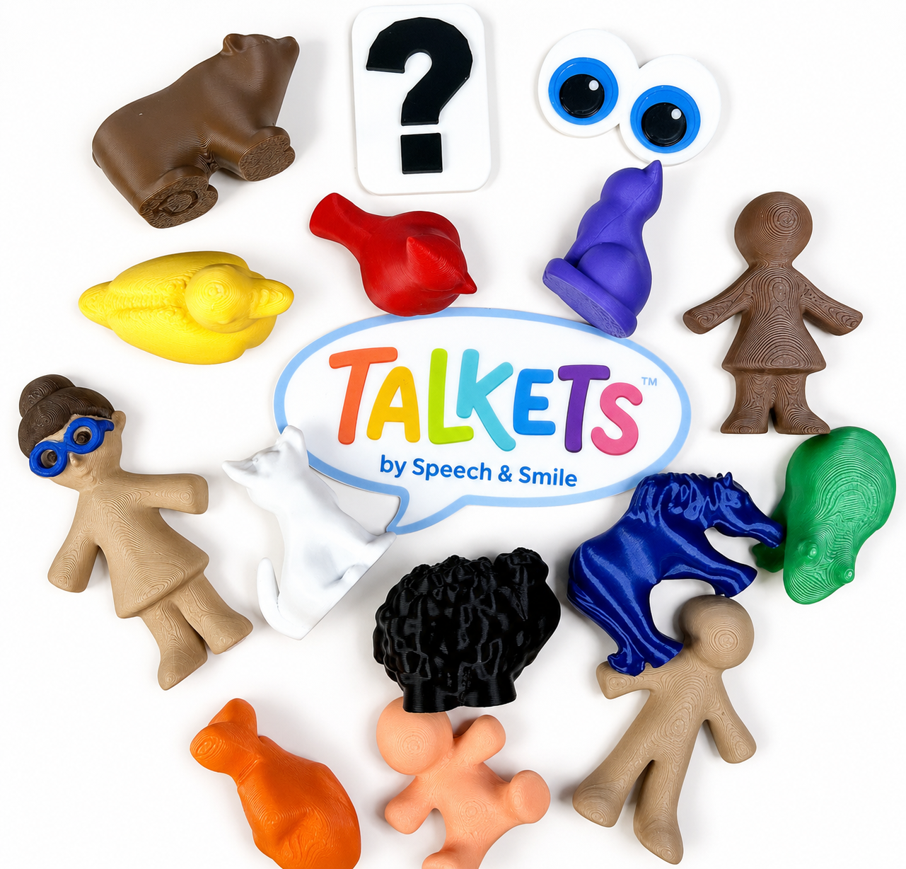 Brown Bear Story Prop Set | Mini Animal Story Objects | Speech Therapy Story Retell Props Talkets™ Mini Objects