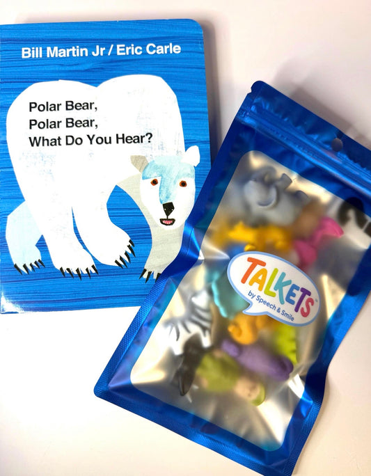 Polar Bear What do you Hear Story Prop Set | Mini Animal Story Objects | Speech Therapy Story Retell Props Talkets™ Mini Objects
