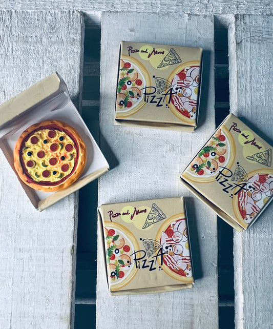 Miniature PIZZA in a box - Dollhouse Pizza Faux Pizza