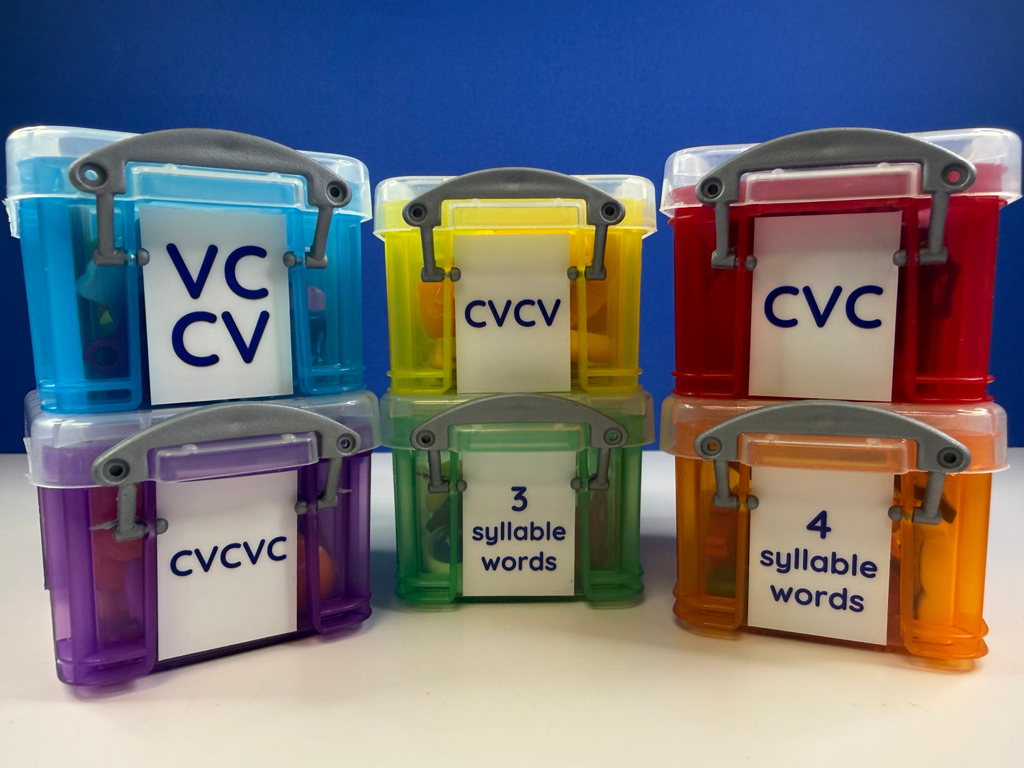 Word Shape Mini Objects Kit for Speech Therapy | Apraxia, Articulation, cvc, cvcv, cvcvc, vc, cv, 3 & 4 Syllable Words