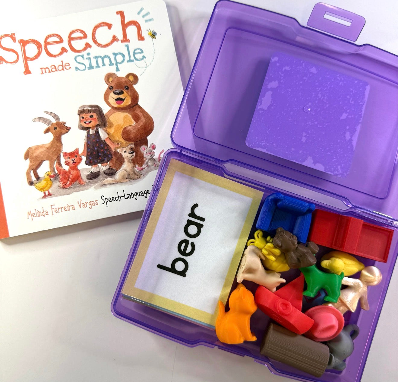 Mini Objects and Book Speech Made Simple  | Rhyming and CVC Mini Objects Speech Therapy