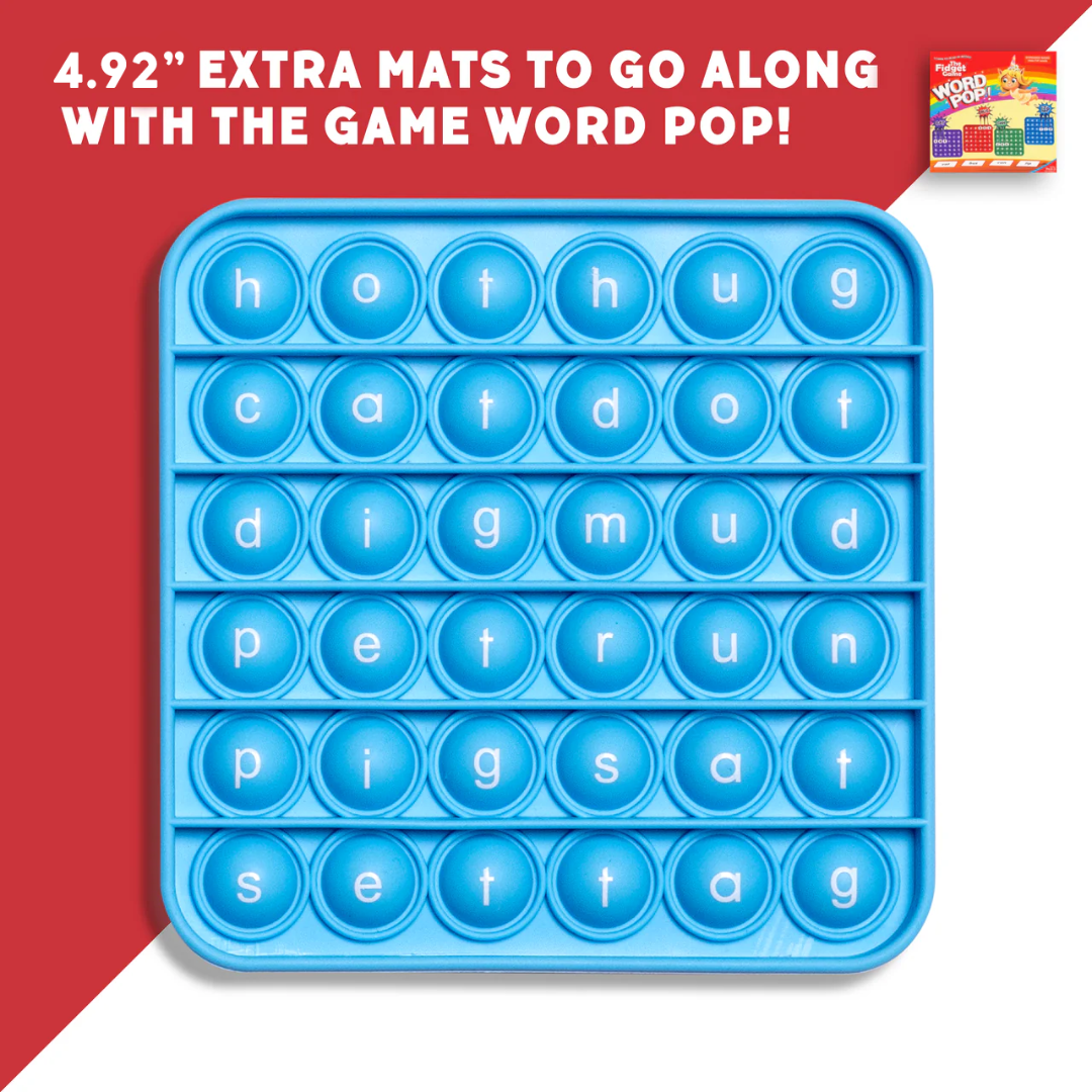 Popper Mats Fidget Tools 6 Extra CVC Fidget Mats (Word Pop)