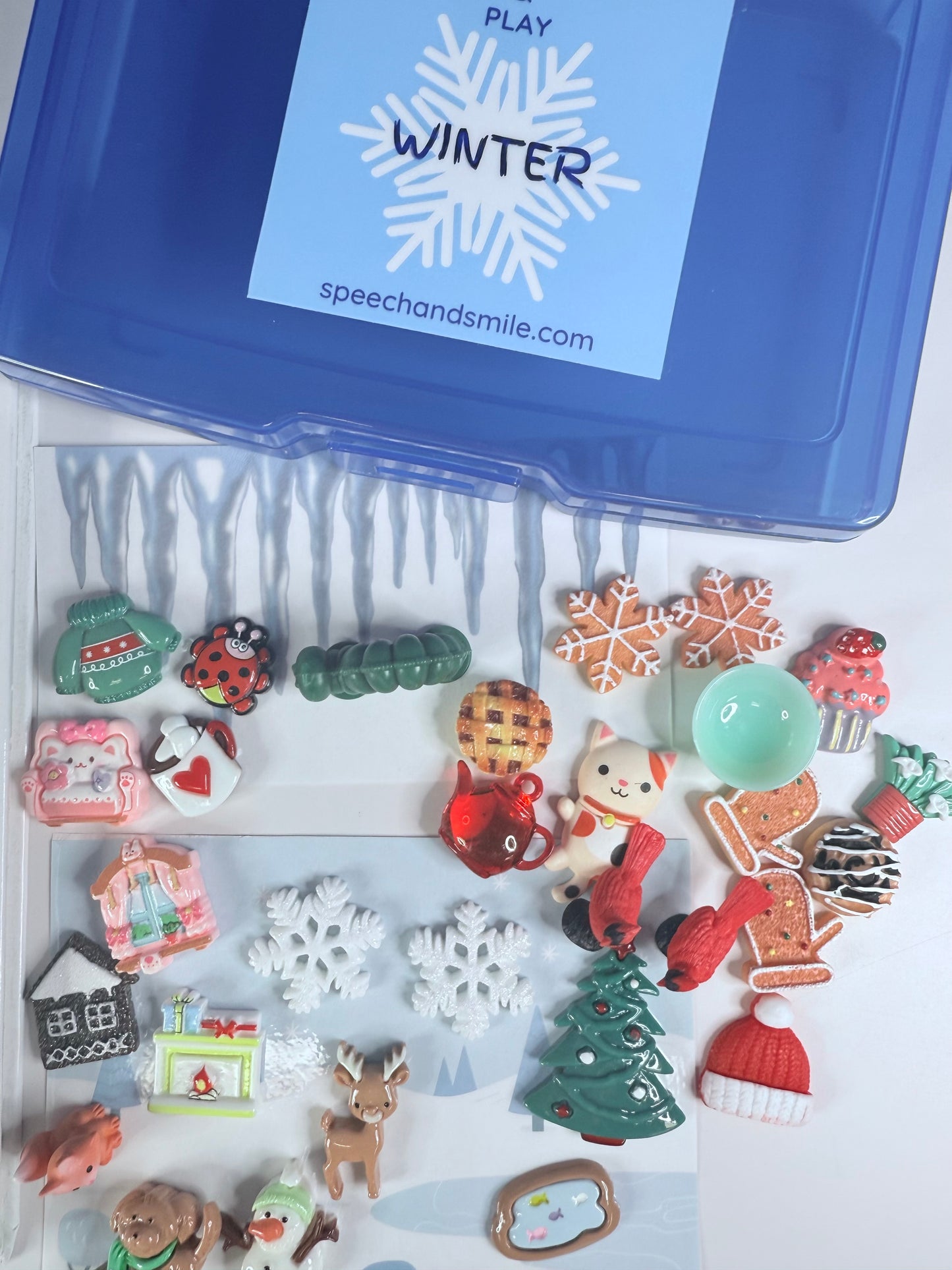 Oruga hambrienta INVIERNO Libro y objetos de historia-Kit de historia de invierno-Accesorios de historia-Mini objetos de oruga hambrienta