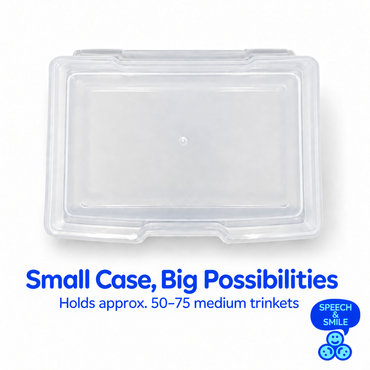 Small Storage Case with Snap Lid | Mini Object & Trinket Organizer - Clear Organization