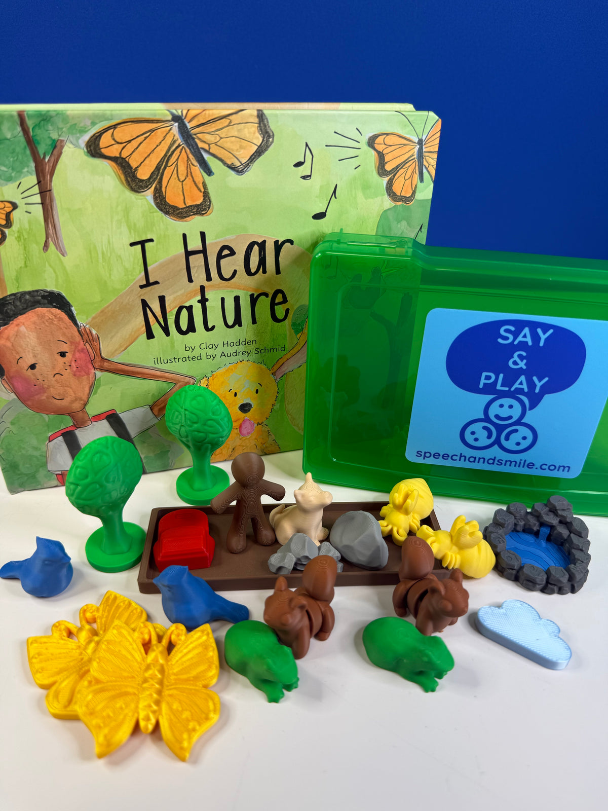 Nature Story Kit with Mini Objects - For the Book I Hear Nature - Speech Therapy  Minis Woodland Theme