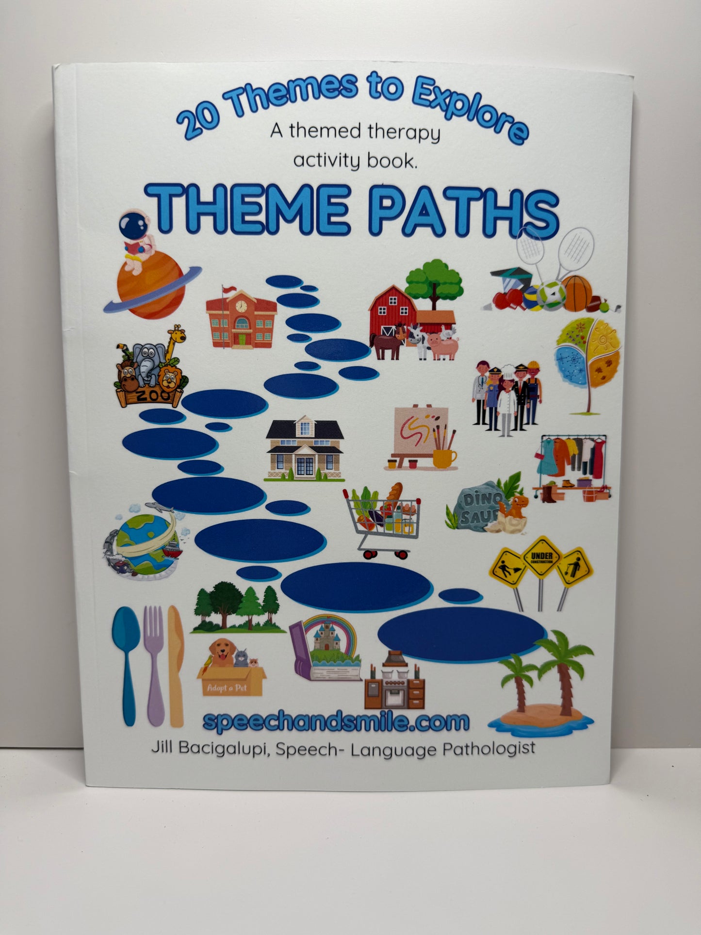 Speech Therapy Activity Book – THEME Paths – Pair with Mini Objects – Thematic Language Book – Speech and Smile Minis