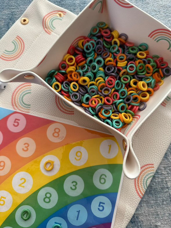 Ring Around the Rainbow Sensory Bin Filler - Color Sorting Activity and Add on with Mini Objects