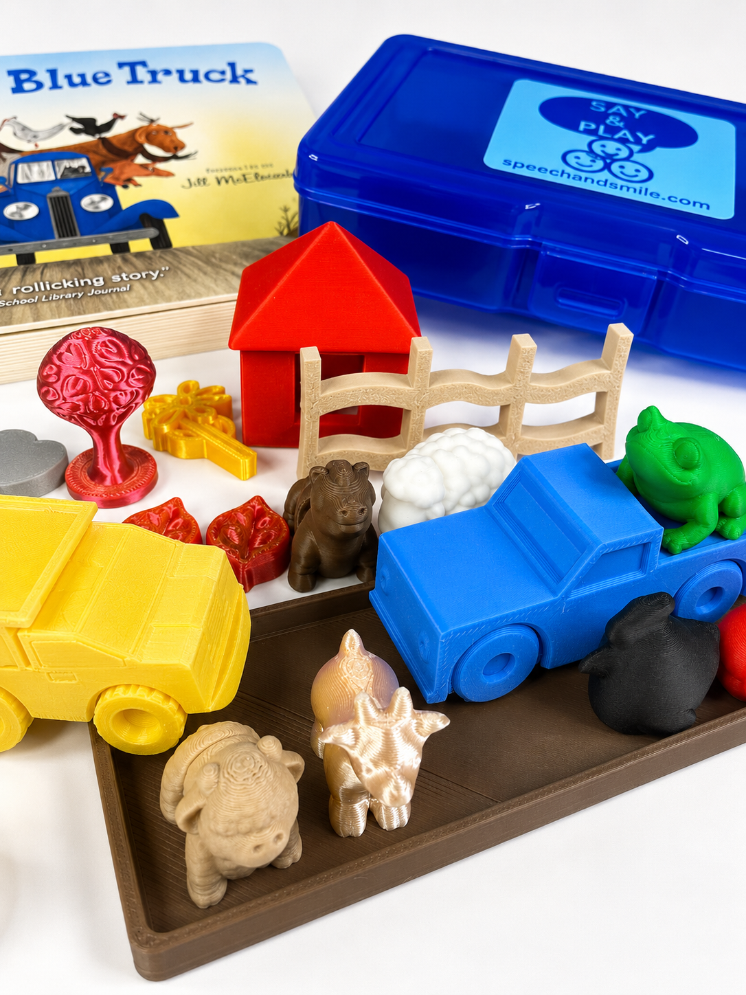 Little Blue Truck Story Kit Mini Objects - Speech Therapy Preschool Story Set