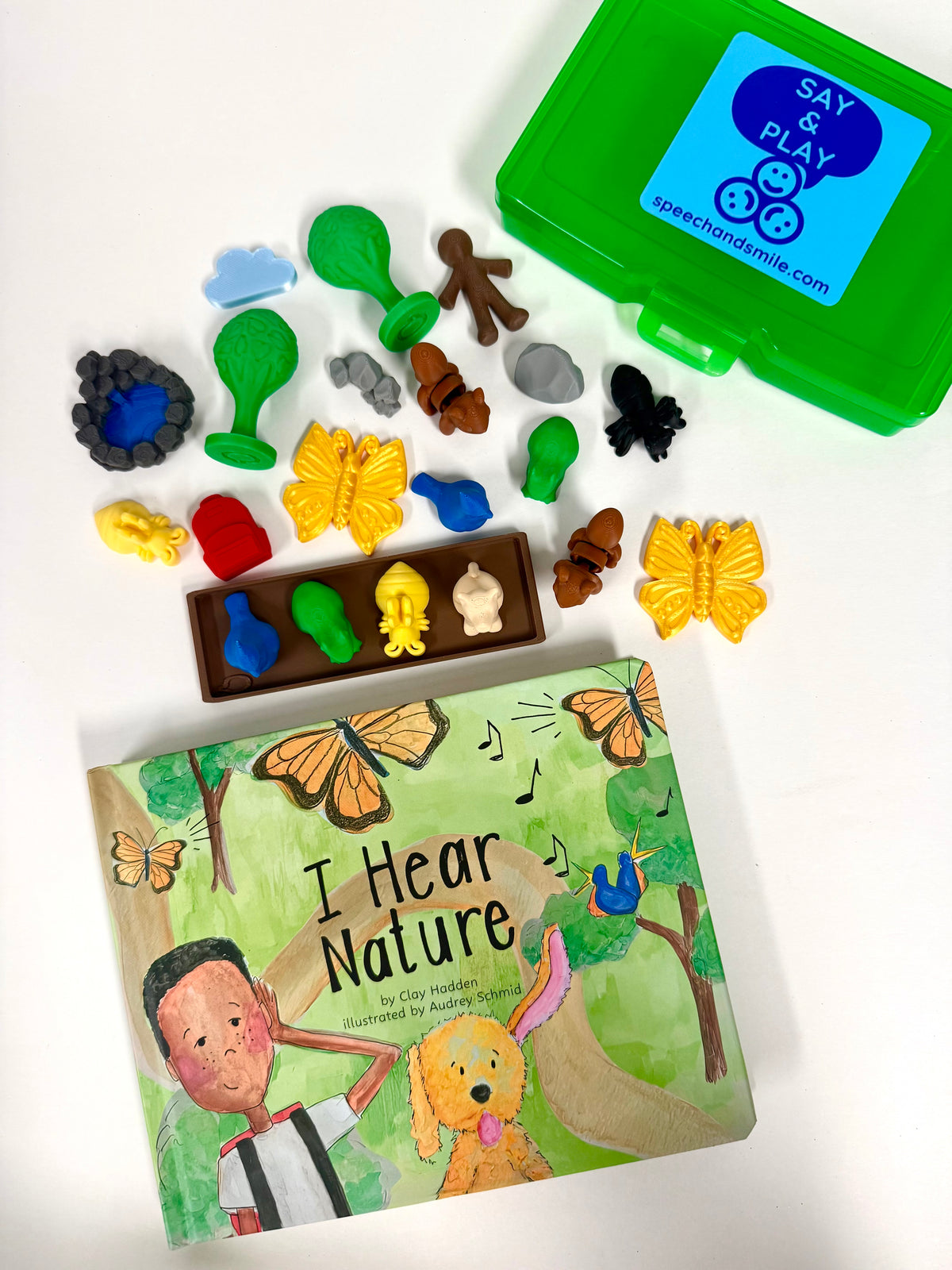 Nature Story Kit with Mini Objects - For the Book I Hear Nature - Speech Therapy  Minis Woodland Theme