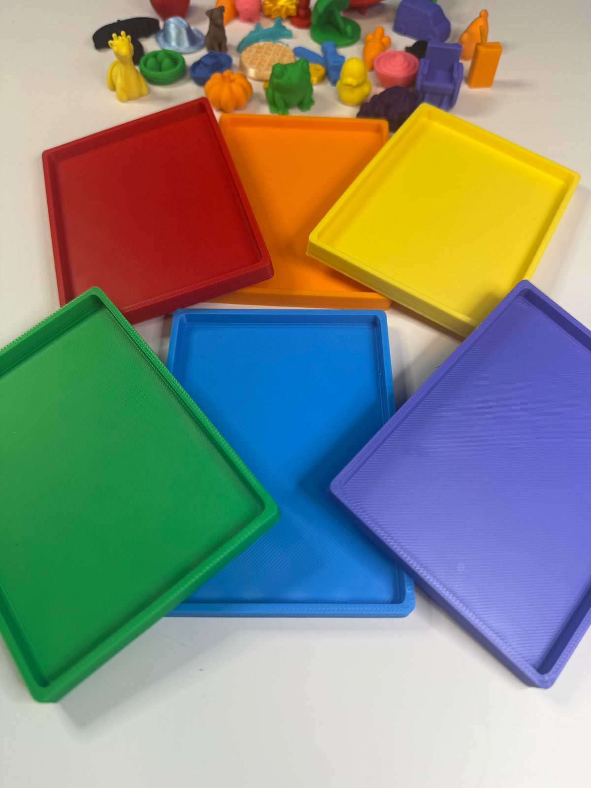 Color Coding Tray Color Sorting Trinket Trays Set of 6 | Mini Object Sorting Trays | Pre ...
