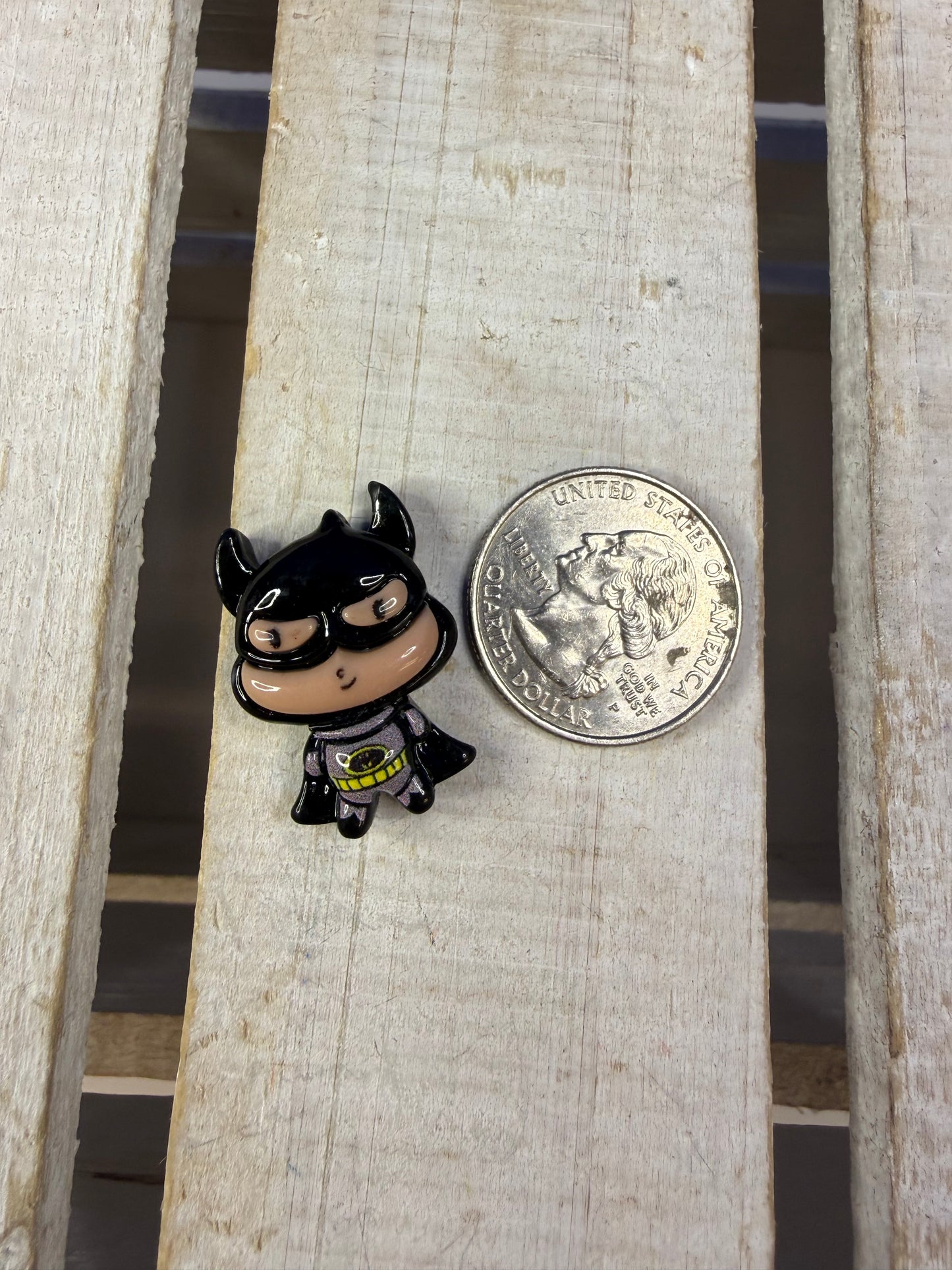 Miniature Batman Figure - Mini Superhero Trinket