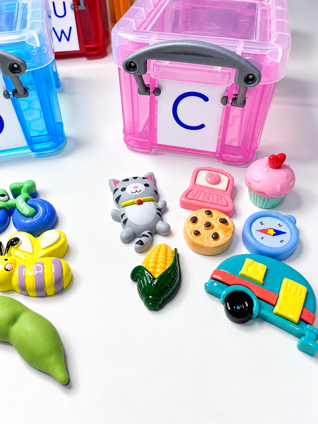 Alphabet Objects Set -  7 Mini Objects per letter -LOWERCASE labeled - Beginning Sounds Speech Therapy