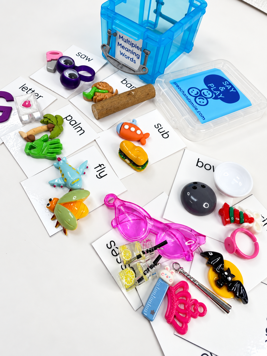 Multiple Meaning Word Mini Objects for Speech Therapy Semantics Activity Language Task Box