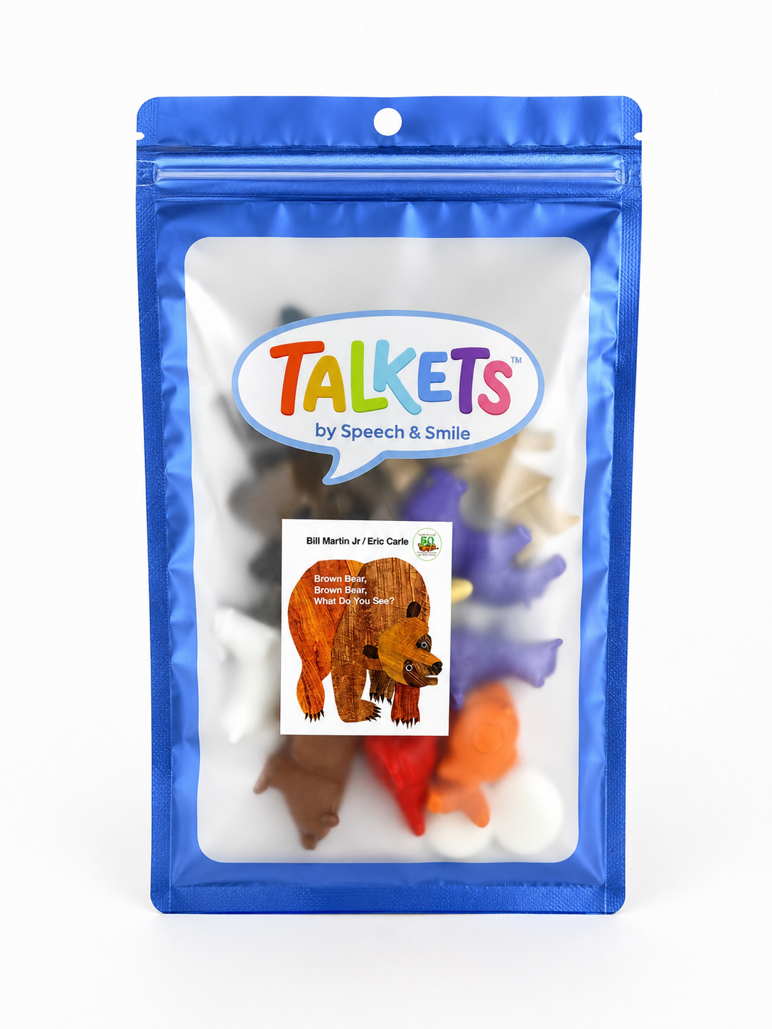 Brown Bear Story Prop Set | Mini Animal Story Objects | Speech Therapy Story Retell Props Talkets™ Mini Objects