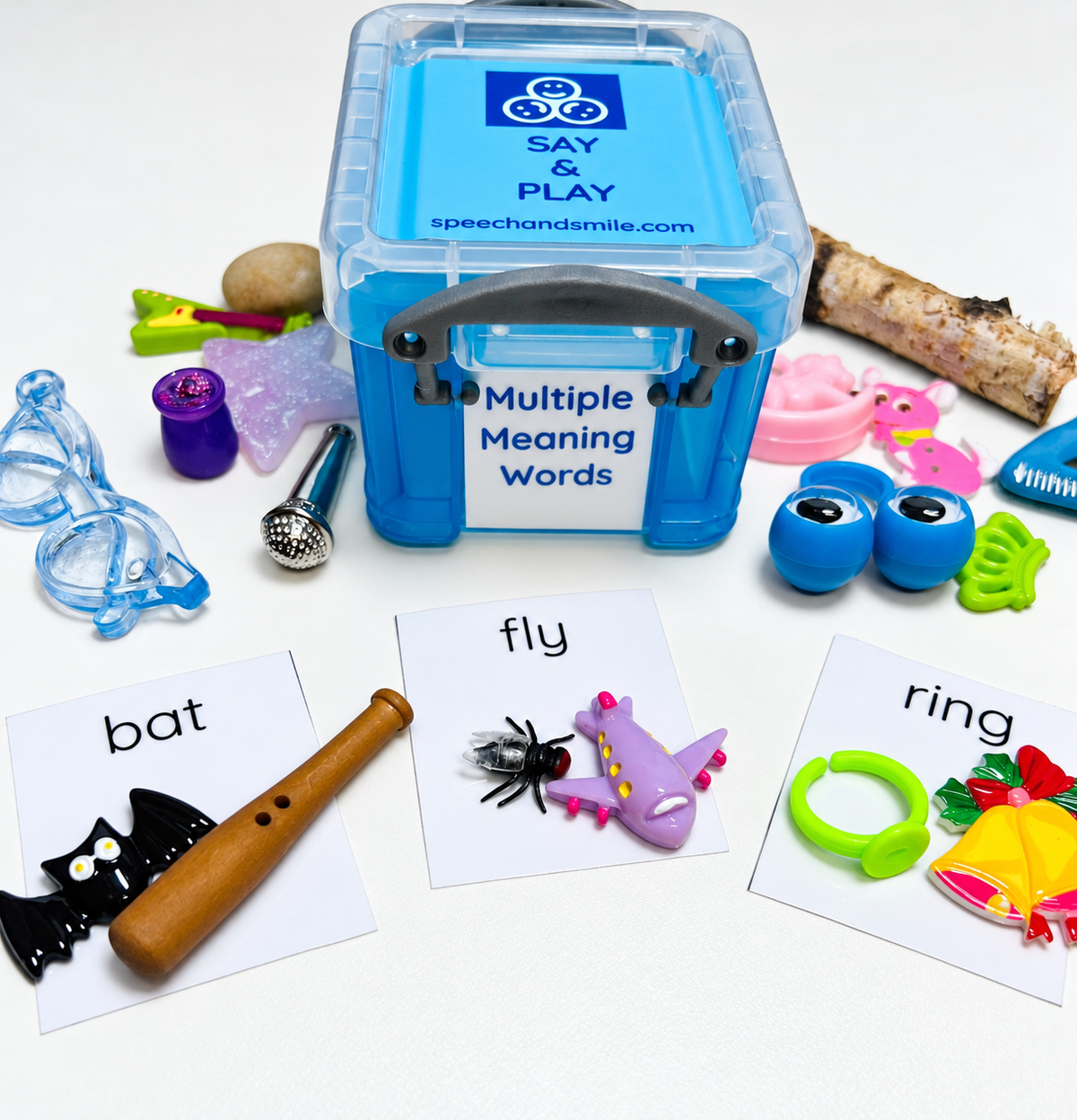 Multiple Meaning Word Mini Objects for Speech Therapy Semantics Activity Language Task Box