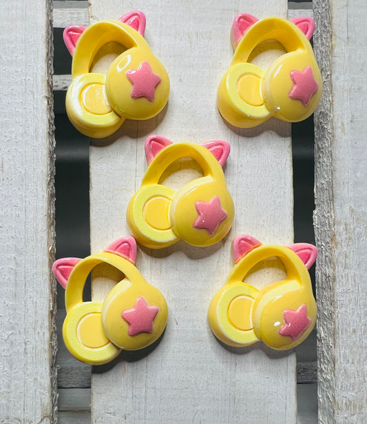 Miniature Headphones Mini Head Set with Cat Ears Mini Objects for Speech therapy Music Theme Minis I spy objects Trinkets Doodads