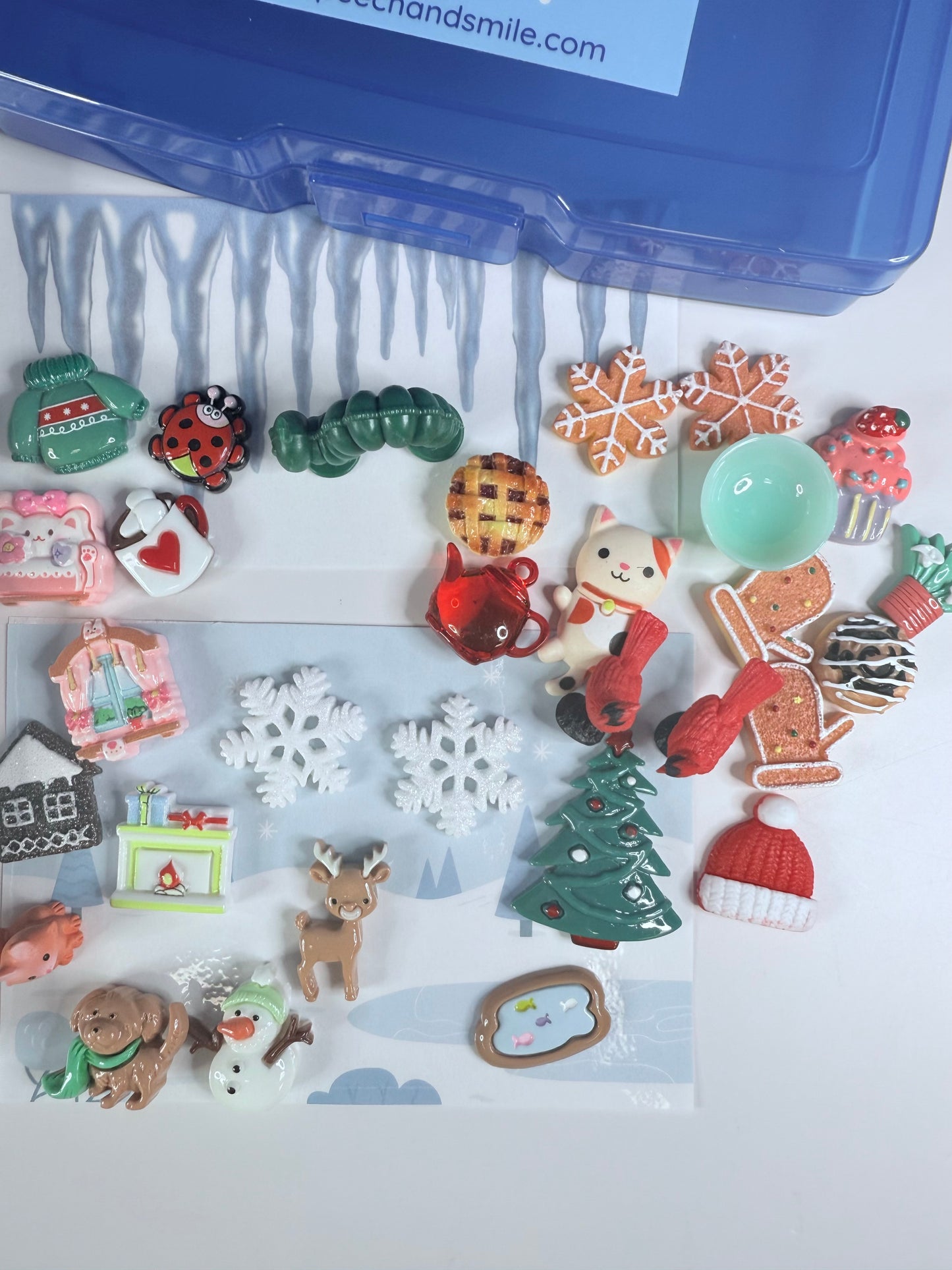 Oruga hambrienta INVIERNO Libro y objetos de historia-Kit de historia de invierno-Accesorios de historia-Mini objetos de oruga hambrienta