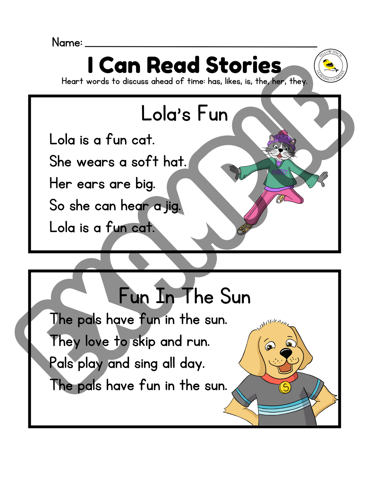 Lola Says L Companion Packet