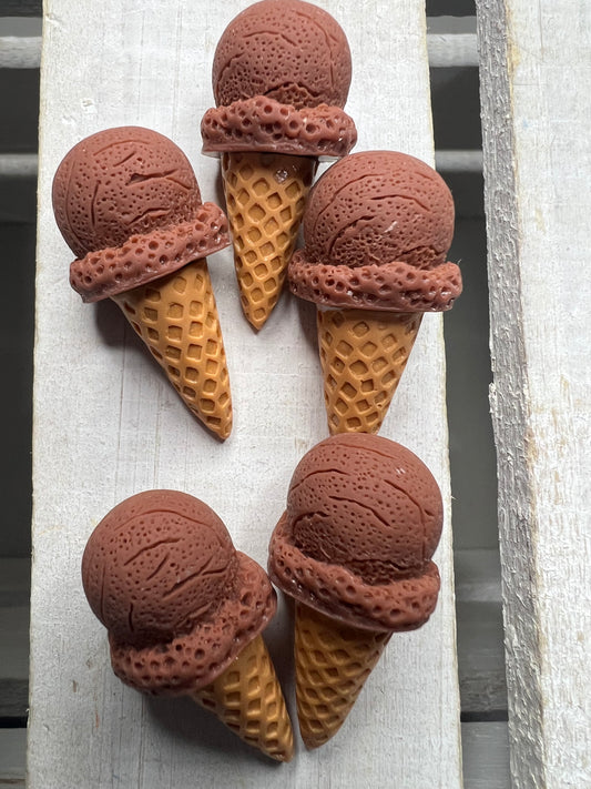 Chocolate ICE CREAM Miniature Trinkets Mini Objects Speech Therapy Montessori Sound Objects Food Minis Doodads Miniature Dollhouse Food