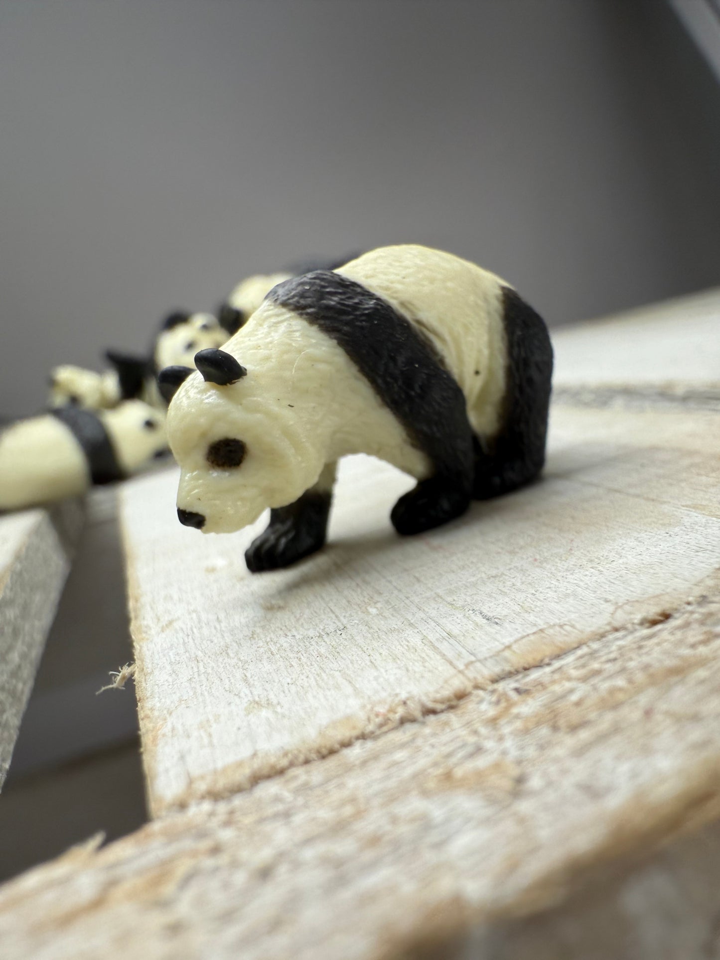Miniature PANDA Figurine Say and Play Mini Objects for Speech Therapy Zoo Minis Animal for Dollhouse, Fairy Garden, Terrarium, Diorama,