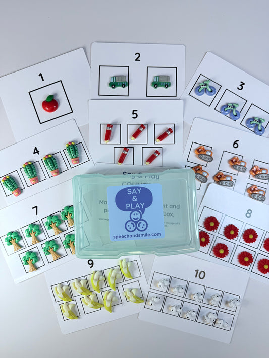 Counting Task Box with Mini Objects | Numbers & Quantity | Play-Based Learning Tool
