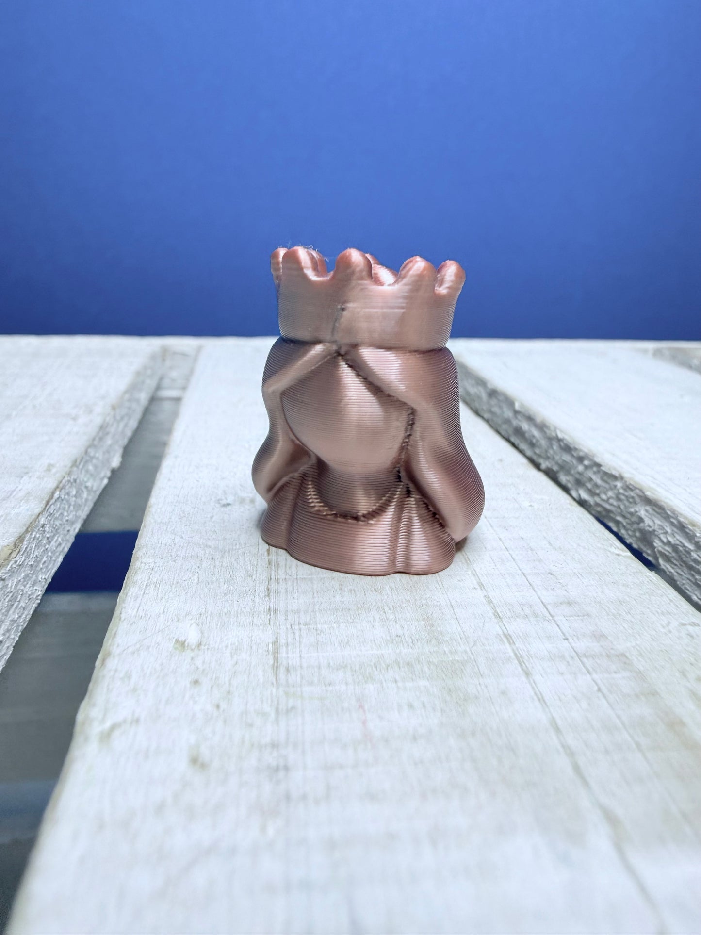 Letter Q Objects - Mini Queen – Rose Gold Color -  3D Printed - Talkets™
