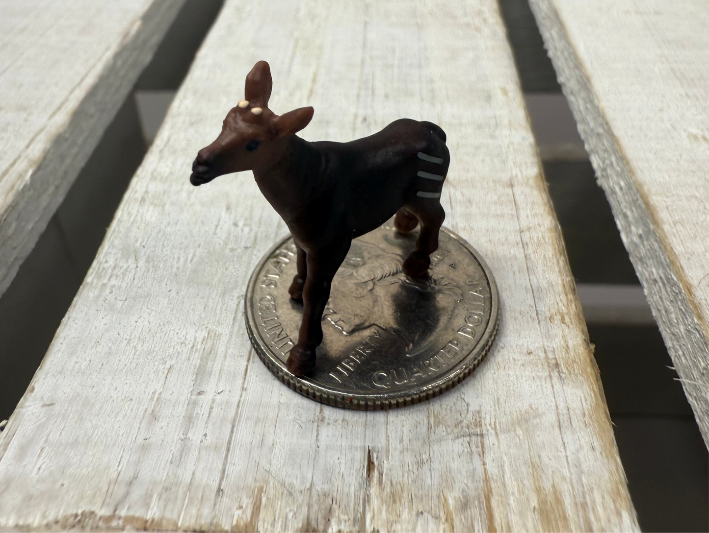 Miniature OKAPI Figurine – Animal Minis for Speech Therapy, Montessori, and Alphabet Sound Sets Safari Minis