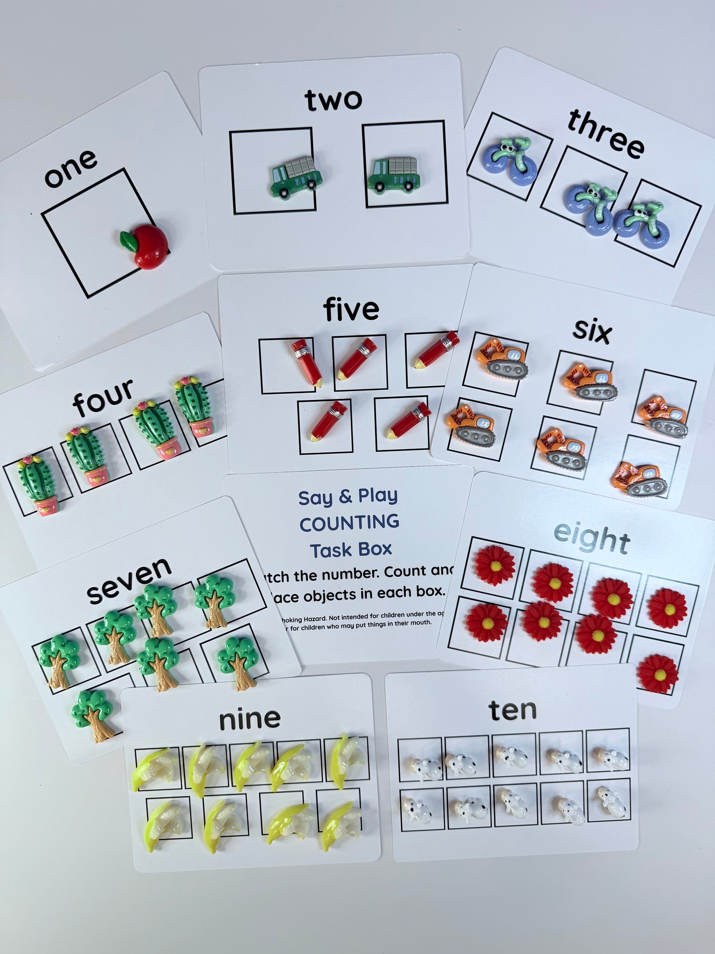 Preschool Activity Set with Mini Objects – 16 Learning Activities in Case – No Prep Educational Bundle Kindergarten