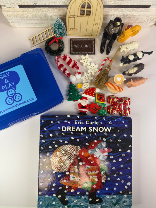 DREAM SNOW Story Kit-Histoire Companion Objets Dream Snow Eric Carle-Cadeau pour les enfants-Orthophonie Mini Objets pour livre-