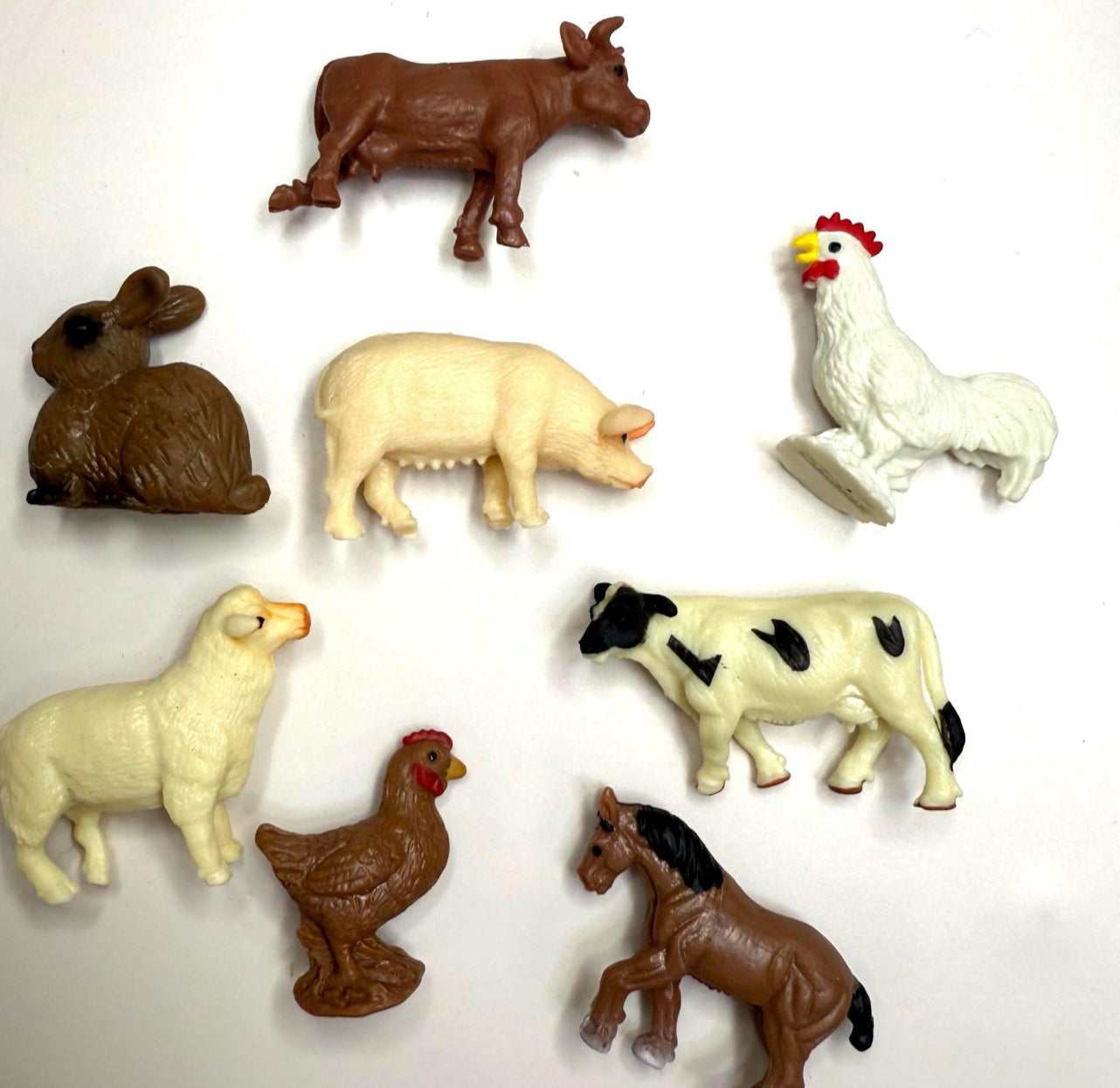 Miniature Farm Animal Figurines ALL 8  Realistic Mini Figures Good Luck Minis