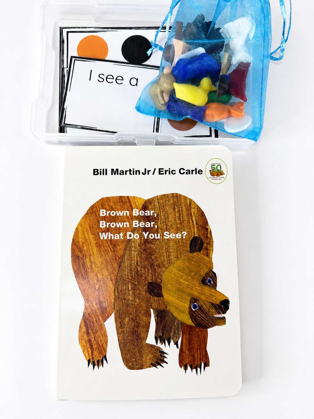 Say & Play Story Kit – Brown Bear, Brown Bear What Do You See – Story Mini Objects for Speech Therapy, Book Props