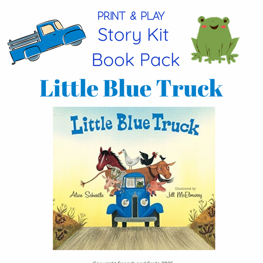 Say and Play Story Kit Companion Pack – Little Blue Truck PRINTABLE ACTIVITIES Speech & Language Instant Download Book Extension