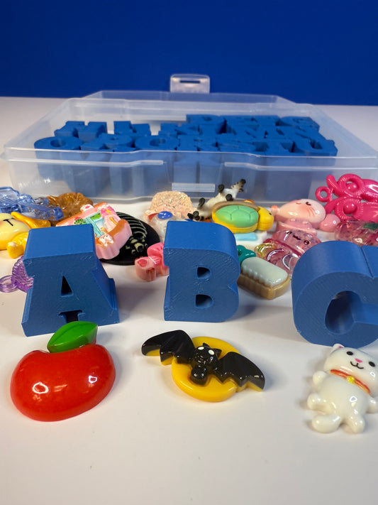 Say & Play Mini Objects™  Alphabet Set Learning Letters and 26 Mini Objects Trinkets -  Montessori Alphabet Toy - Early Literacy