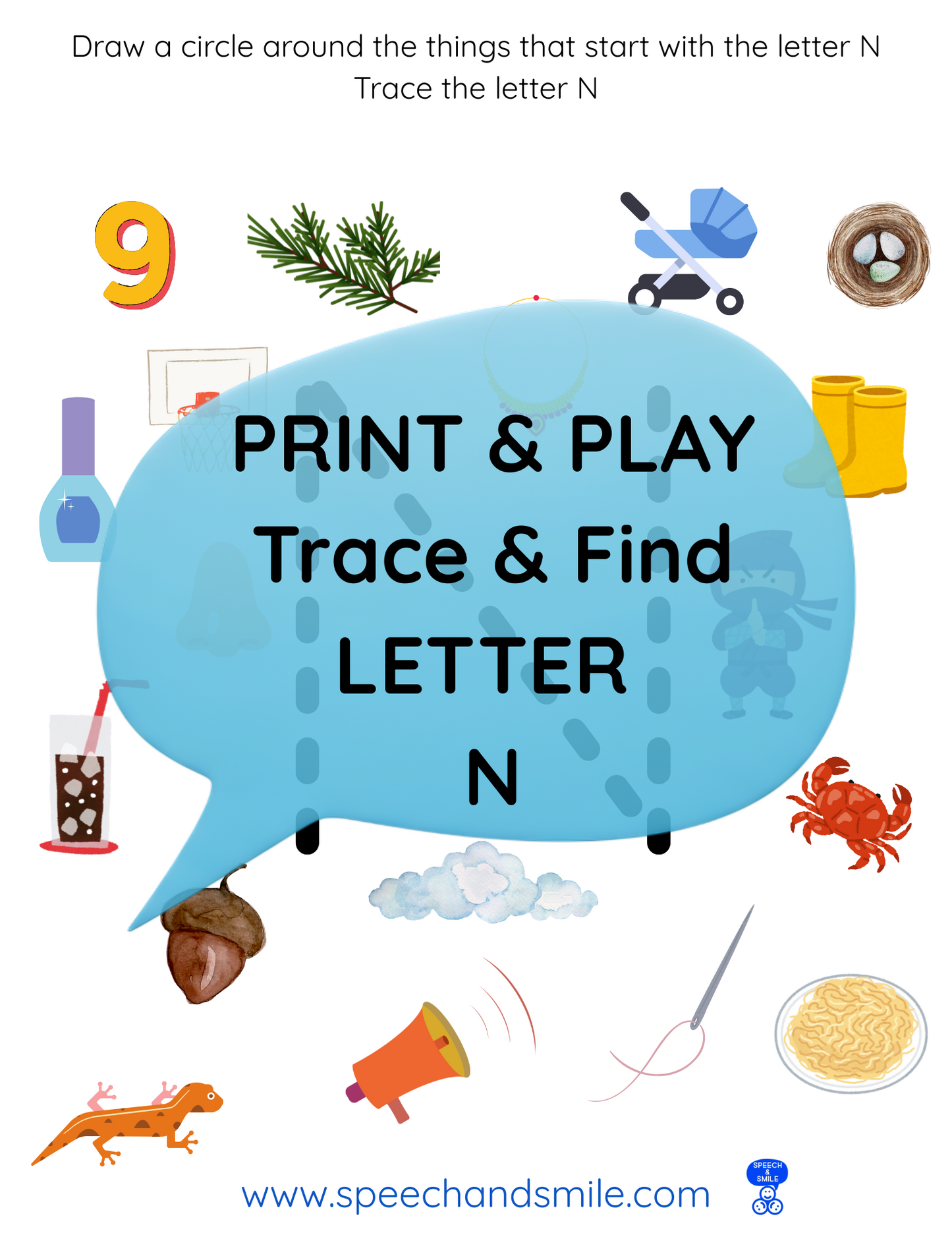 Print & Play Alphabet BUNDLE A-Z Worksheets Find and Circle Letter Sounds - Educational Printable Instant Download Homeschool Preschool