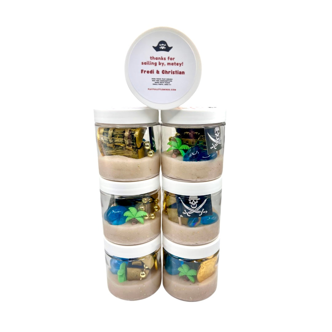 Pirate-Themed Play Dough Party Favors for Kids' Birthday Celebration