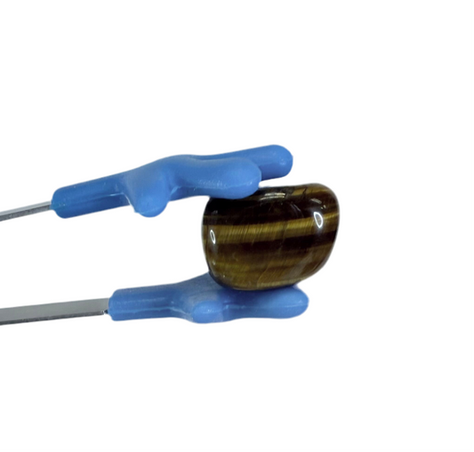 Polished Tigers Eye Stone – Collect Gemstones Alphabet Objects  – Speech Therapy Mini Objects