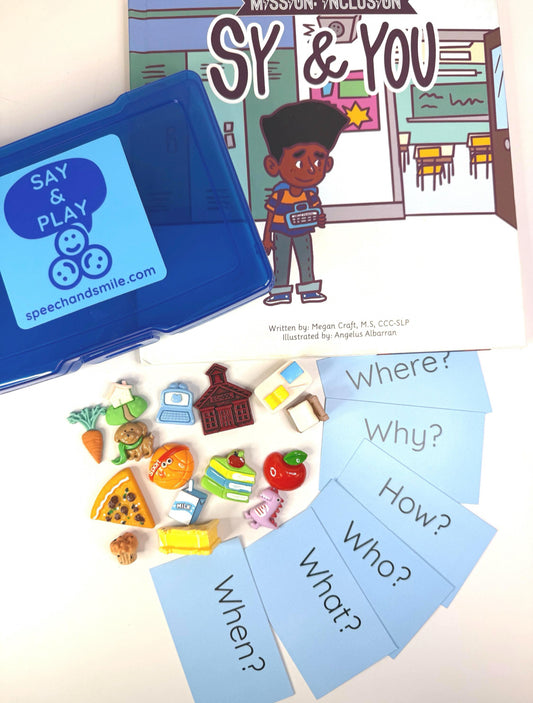 Say and Play Story Kit for Sy and You Mini Objects Speech Therapy AAC Books for Kids Inclusive Book