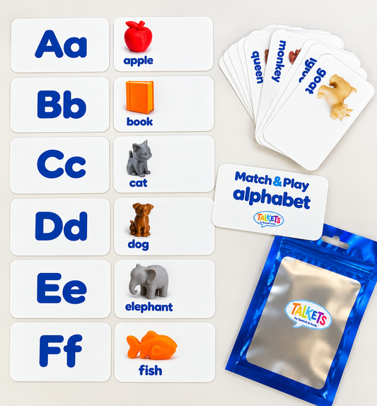Alphabet Flash Cards A-Z - Mini Alphabet Cards use with Mini Objects - Preschool Learning & Mini Object Activities