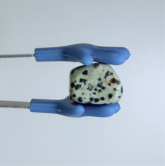 Dalmatian Jasper Stone – Letter J Alphabet Object – Mini Jasper Gemstone – Polished Tumbled Jasper – Speech Therapy Mini Object