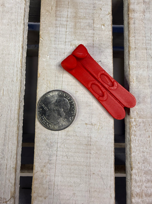 Mini Red Skis - Sport Theme Minis Speech Therapy Sound Objects for Blends- 3D Printed | Talkets™