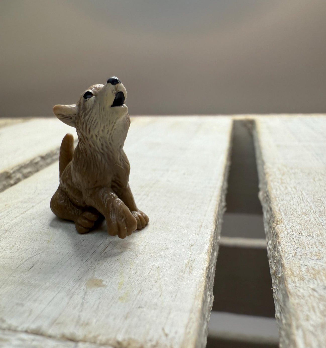 Miniature Wolf Figurine – Tiny Animal for Dollhouse, Fairy Garden, Terrarium, Diorama, Safari Zoo Decor, Forest Minis For Speech Therapy