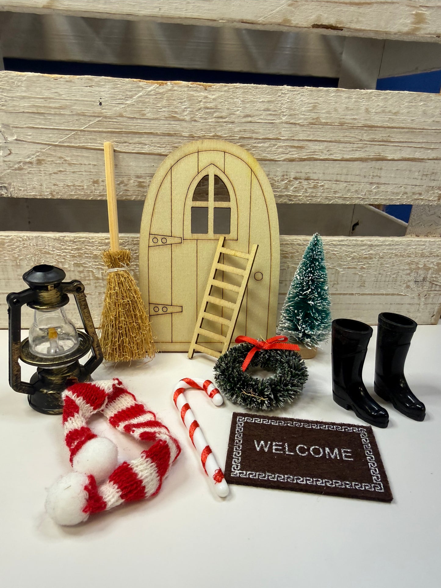 Winter Miniature Play Set - 10 Piece Storytelling Holiday Christmas Objects