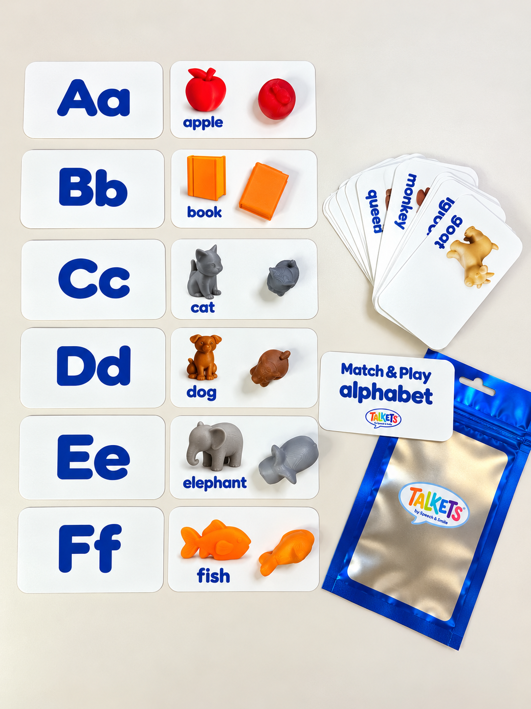 Alphabet Flash Cards with Mini Objects A-Z | Alphabet Matching Game | Uppercase & Lowercase Letters | Preschool Learning Activity