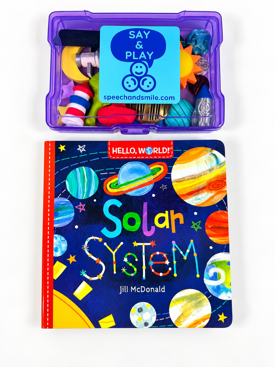 Space Mini Objects & Solar System -Book Included  - Story Kit