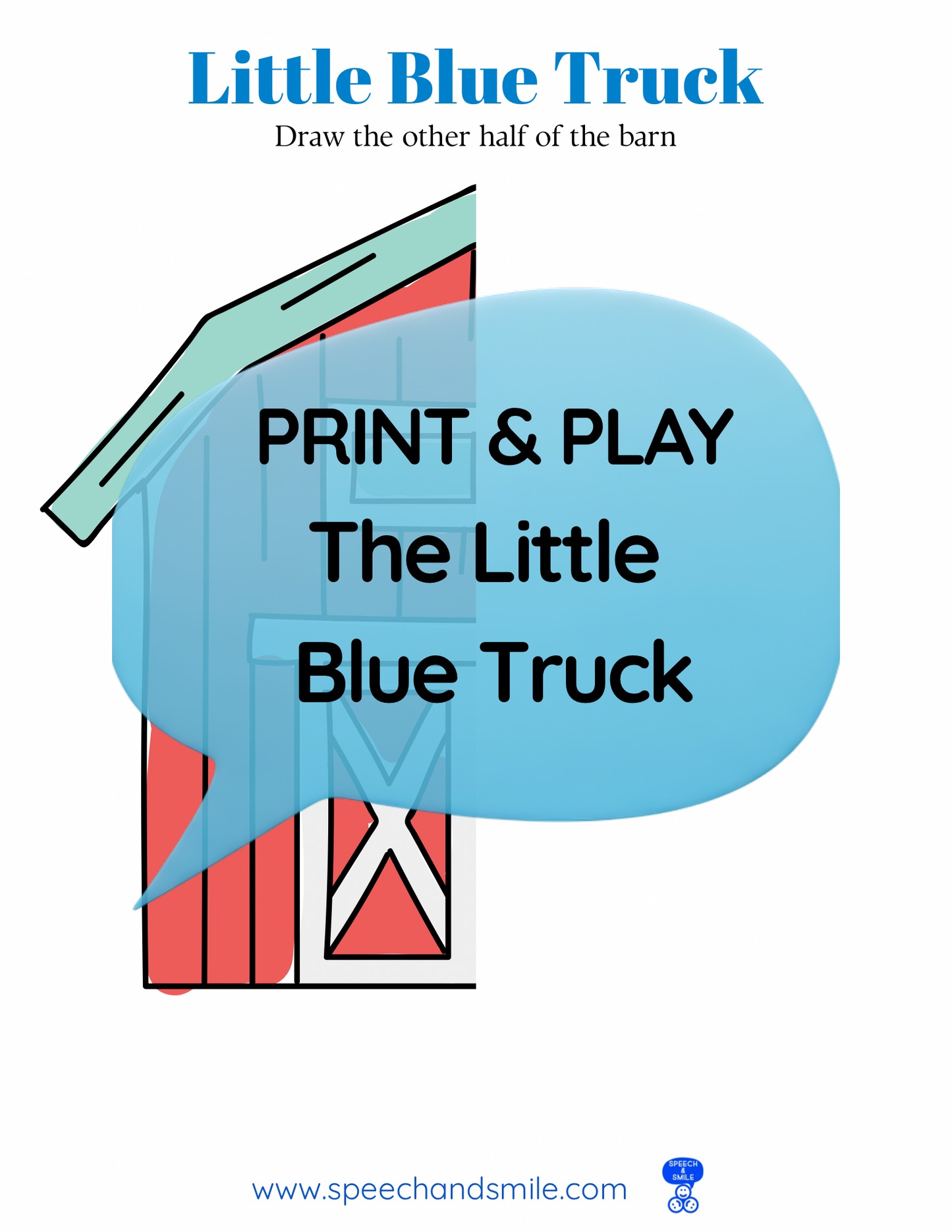 Say and Play Story Kit Companion Pack – Little Blue Truck PRINTABLE ACTIVITIES Speech & Language Instant Download Book Extension