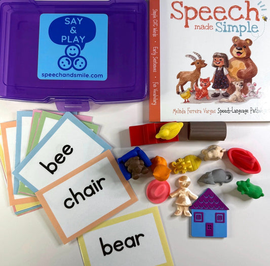 Mini Objects and Book Speech Made Simple  | Rhyming and CVC Mini Objects Speech Therapy