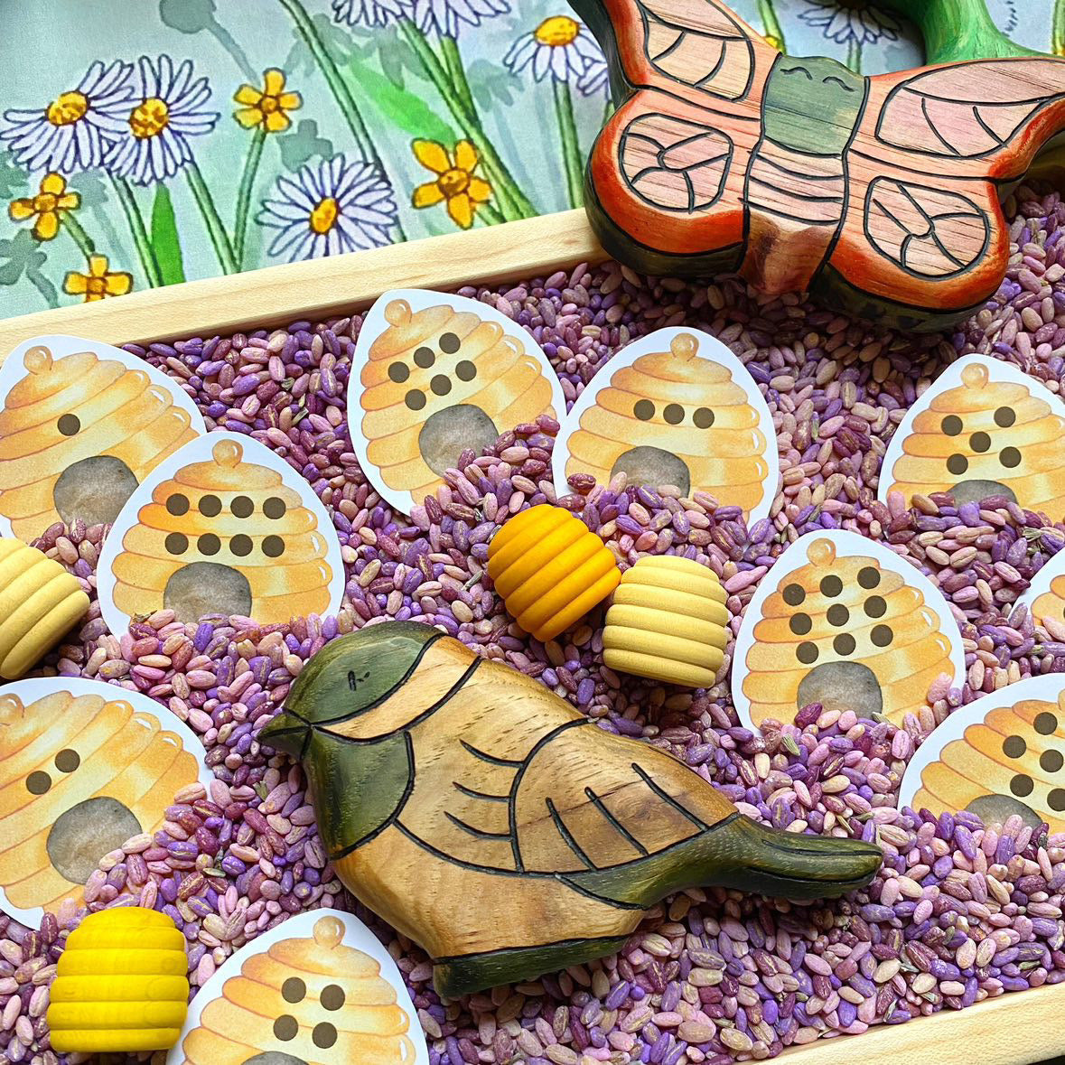 Lavender Fields Sensory Bin Filler - Lavender Scented Sensory Play Calming Tool