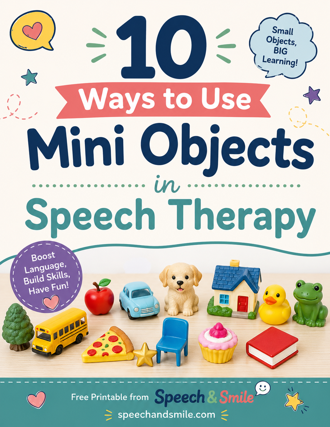 Ways to Use Mini Objects in Speech Therapy | Free One-Page Handout